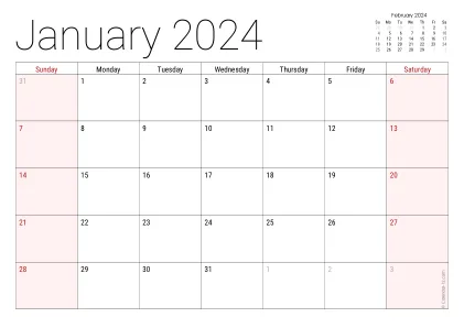 MN016 - 2024 Monthly Calendar & Planner - Printable PDF